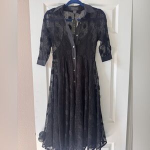 NWT Garcia Women's Size S Polka Dot Mesh Dress